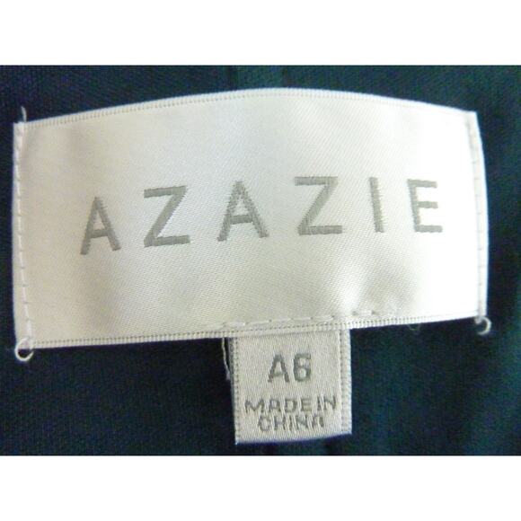 NWT Azazie Pine Sheath Square Neckline Pleated Stretch Chiffon Convertible Dress - Picture 7 of 8